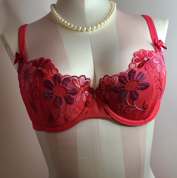 New Vintage Victoria's Secret Crazy Daisy Bra/ Panty Set 34C/sm 🌸 - Picture 3 of 11